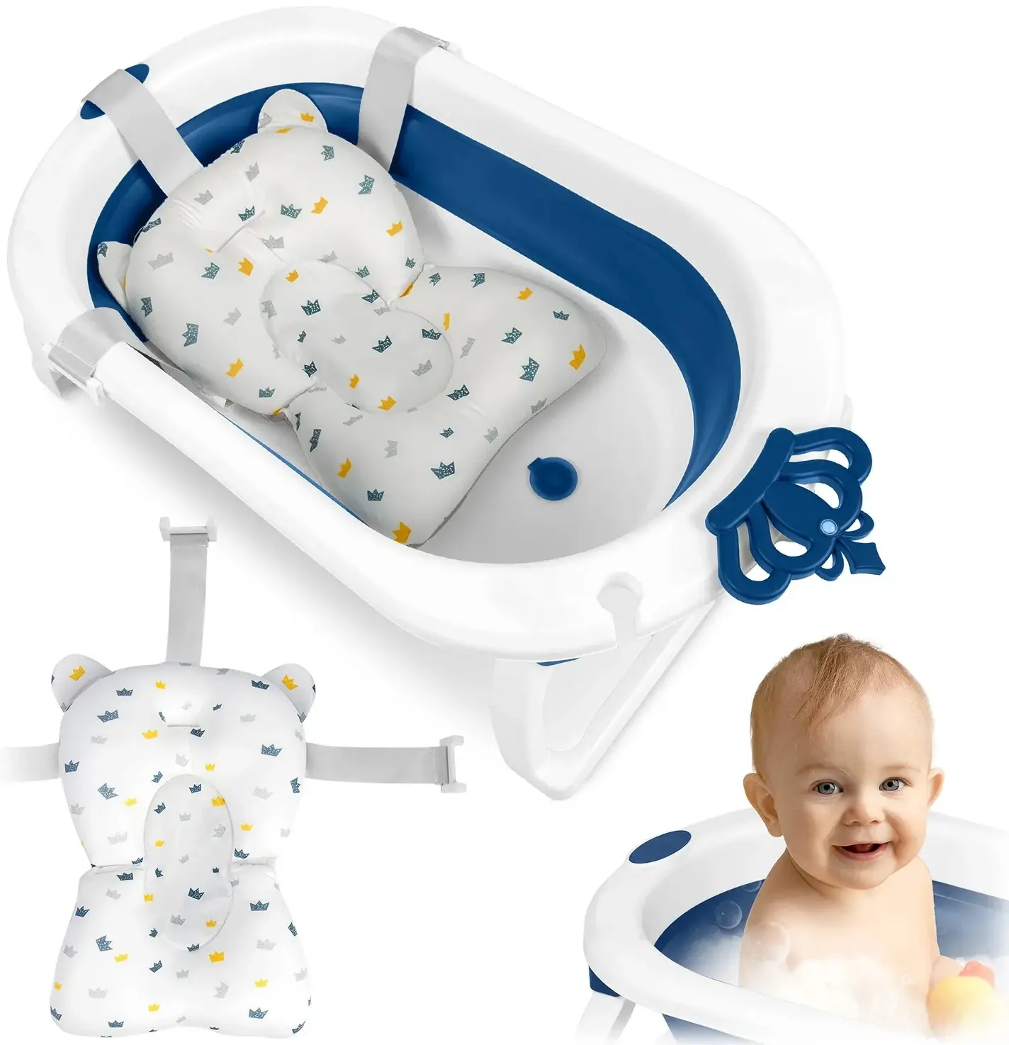 Складная ванночка Ricokids RK-286 728600 (White/Blue) - 2