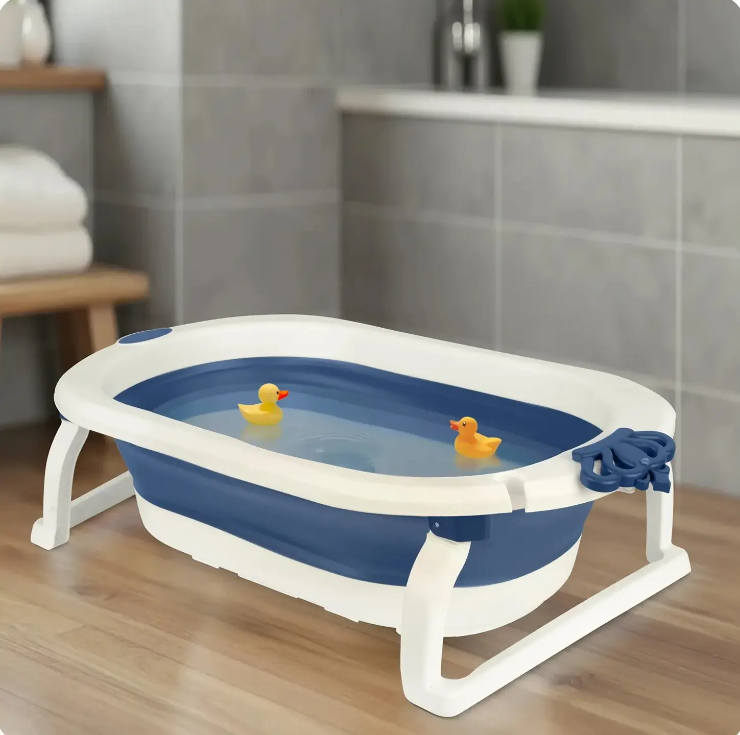 Складная ванночка Ricokids RK-286 728600 (White/Blue) - 14