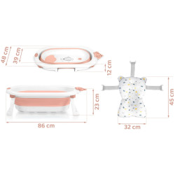 Складная ванночка Ricokids RK-286 728601 (White/Pink) Thumb