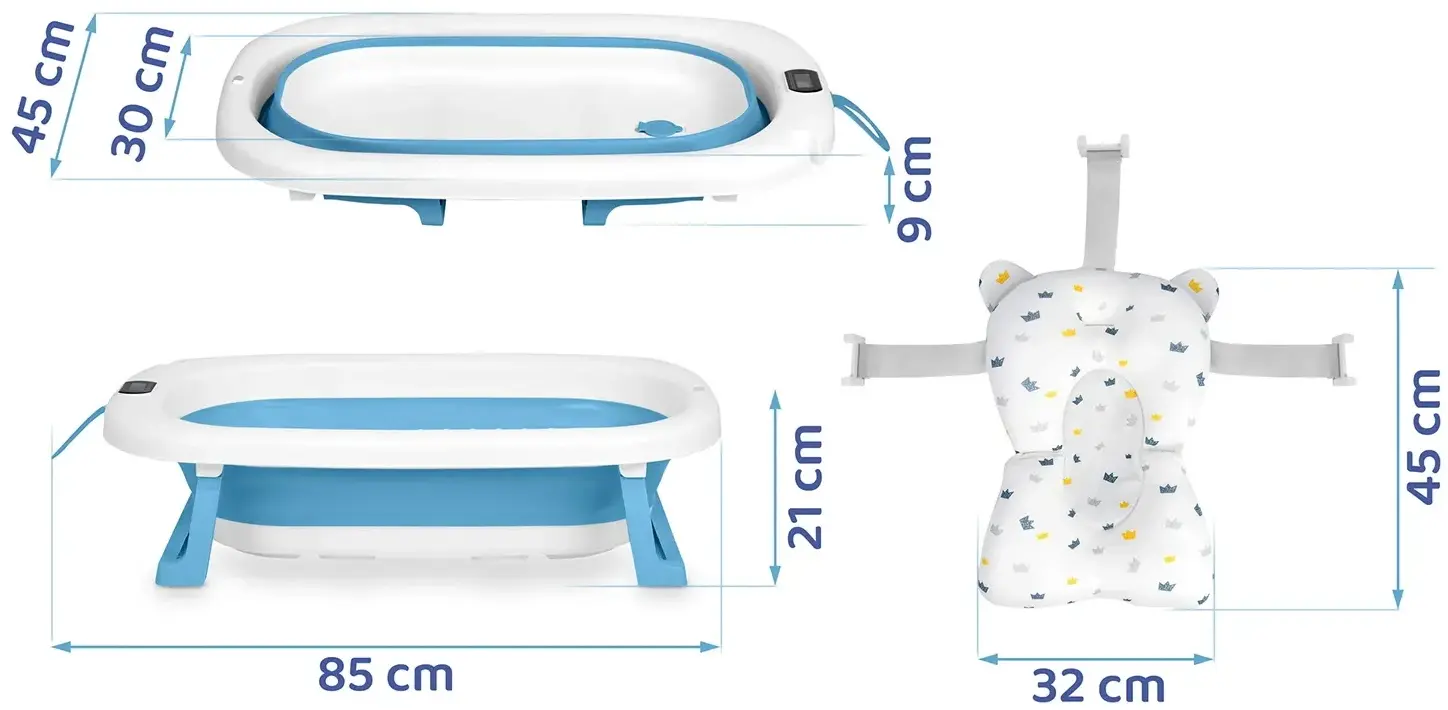Складная ванночка Ricokids RK-287 728700 (White/Blue) - 2