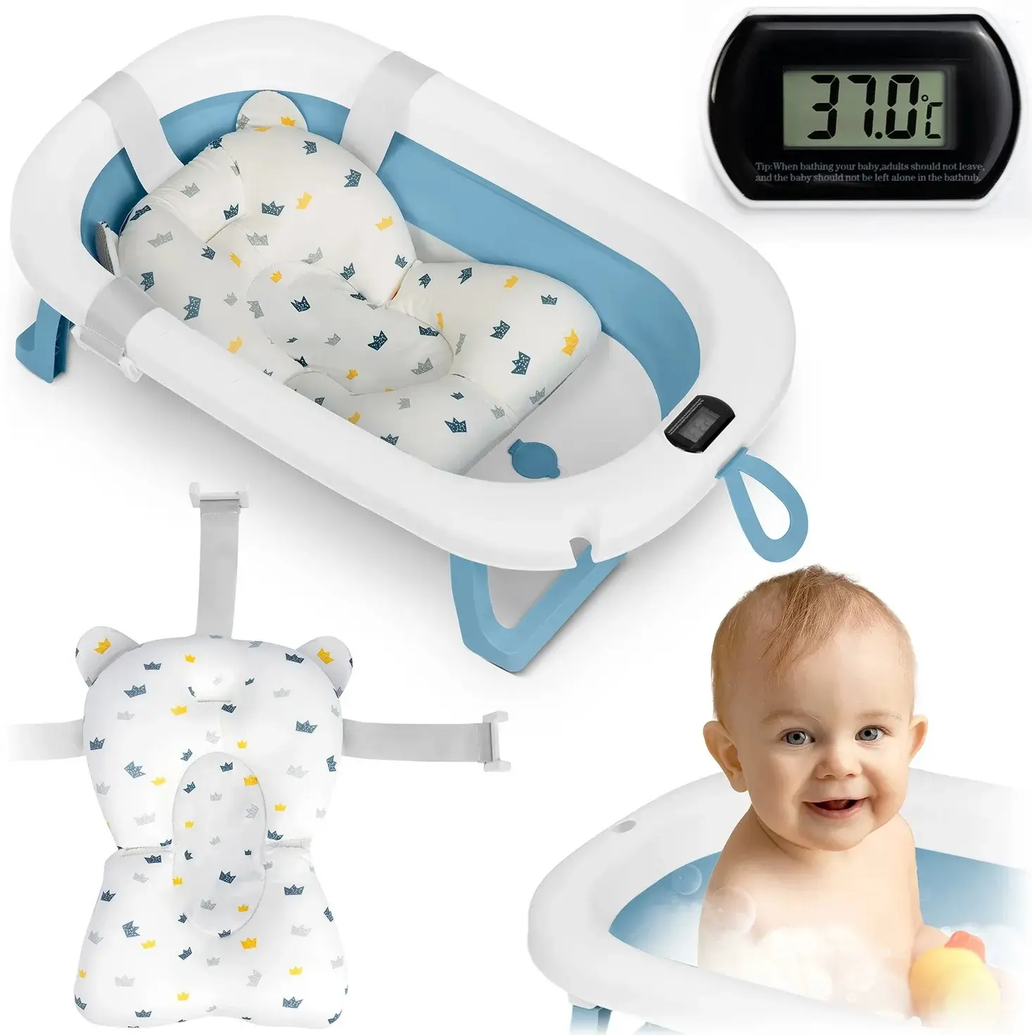 Складная ванночка Ricokids RK-287 728700 (White/Blue) - 8