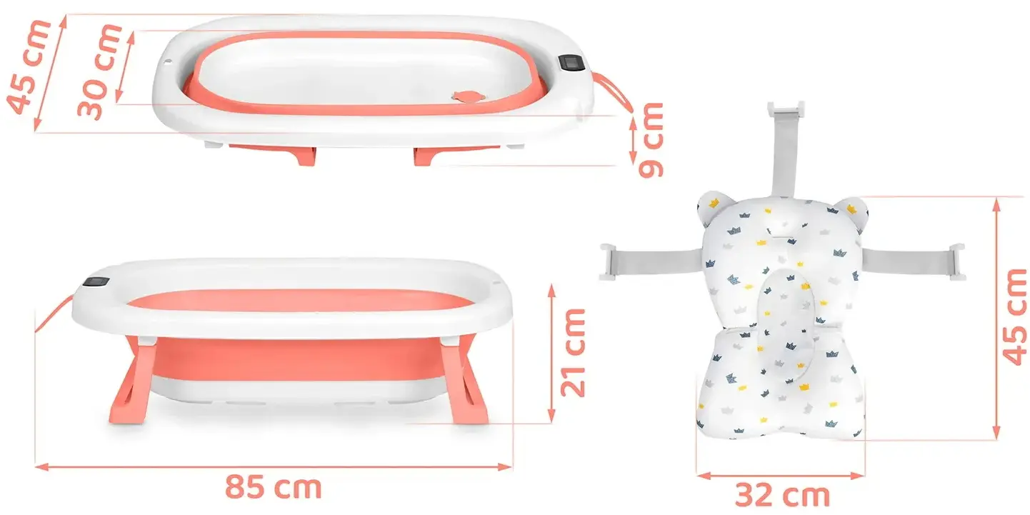 Складная ванночка Ricokids RK-287 728701 (White/Pink) - 2