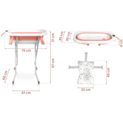 Складная ванночка Ricokids RK-287 728721 (White/Pink) Thumb