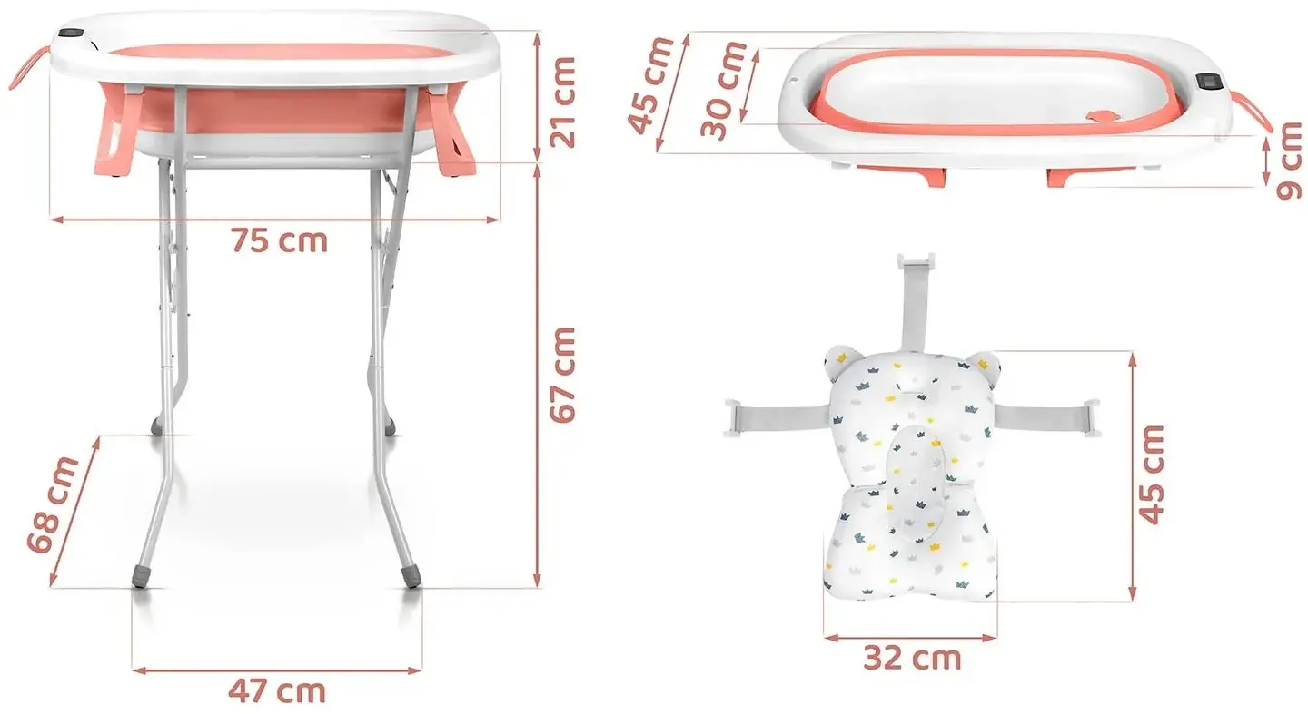 Складная ванночка Ricokids RK-287 728721 (White/Pink) - 2