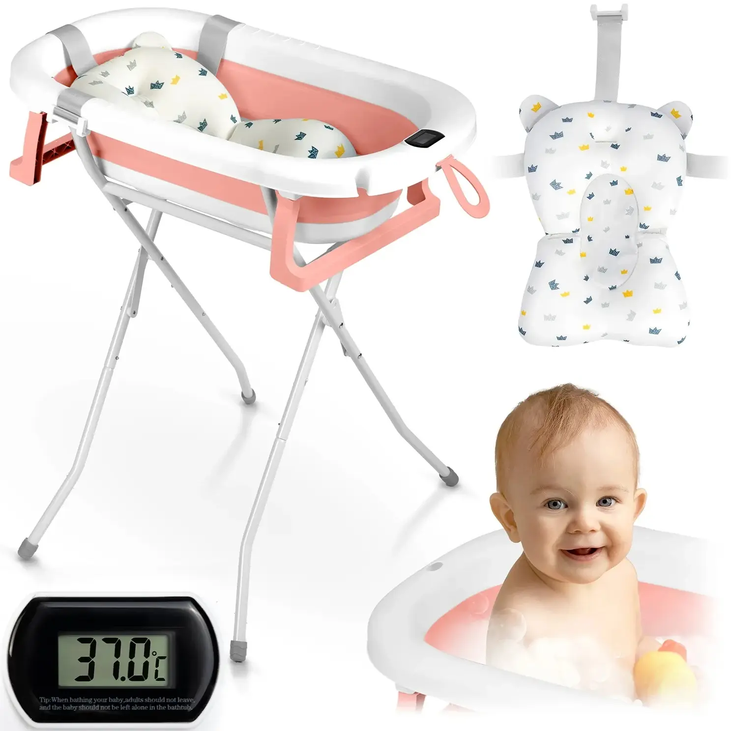 Складная ванночка Ricokids RK-287 728721 (White/Pink) - 7