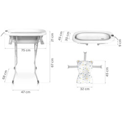 Складная ванночка Ricokids RK-287 728722 (White/Grey) Thumb
