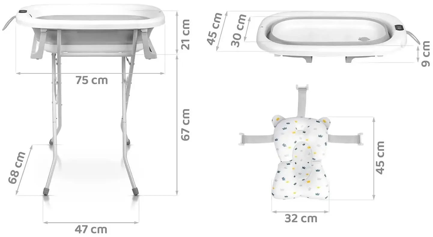 Складная ванночка Ricokids RK-287 728722 (White/Grey) - 2