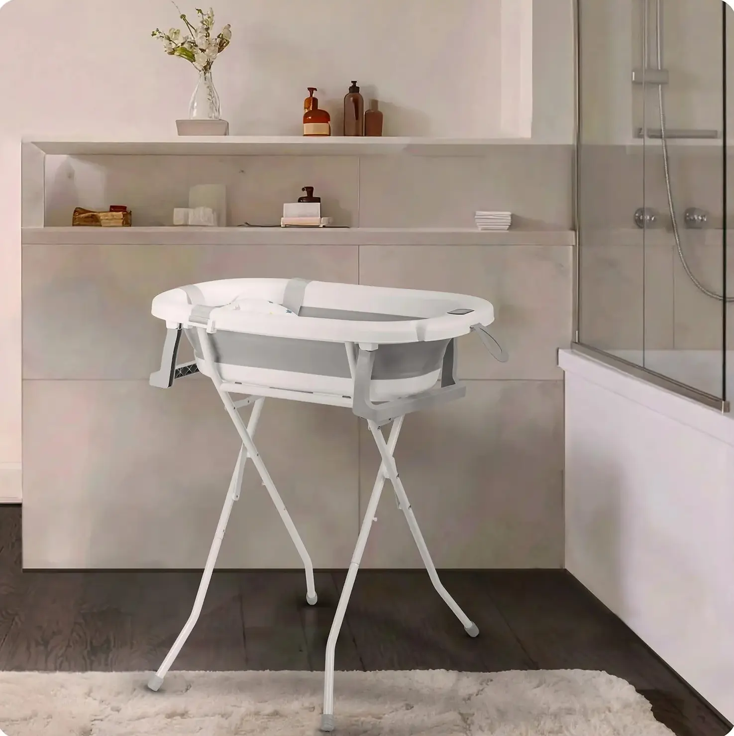 Складная ванночка Ricokids RK-287 728722 (White/Grey) - 12