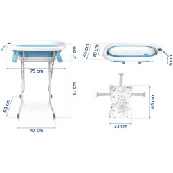 Складная ванночка Ricokids RK-287 (White/Blue) Thumb
