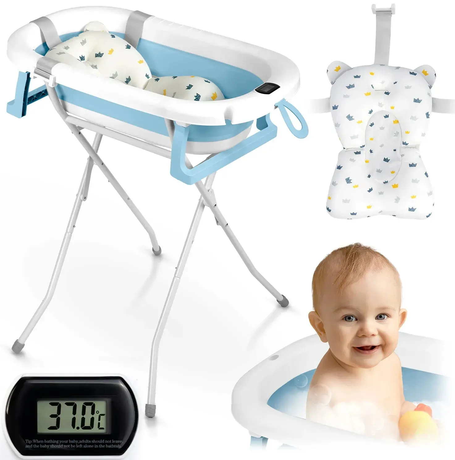 Складная ванночка Ricokids RK-287 (White/Blue) - 9