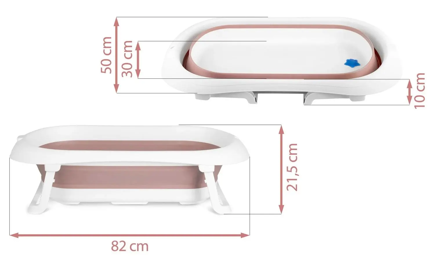 Ванночка Ricokids RK-281 (White/Pink)