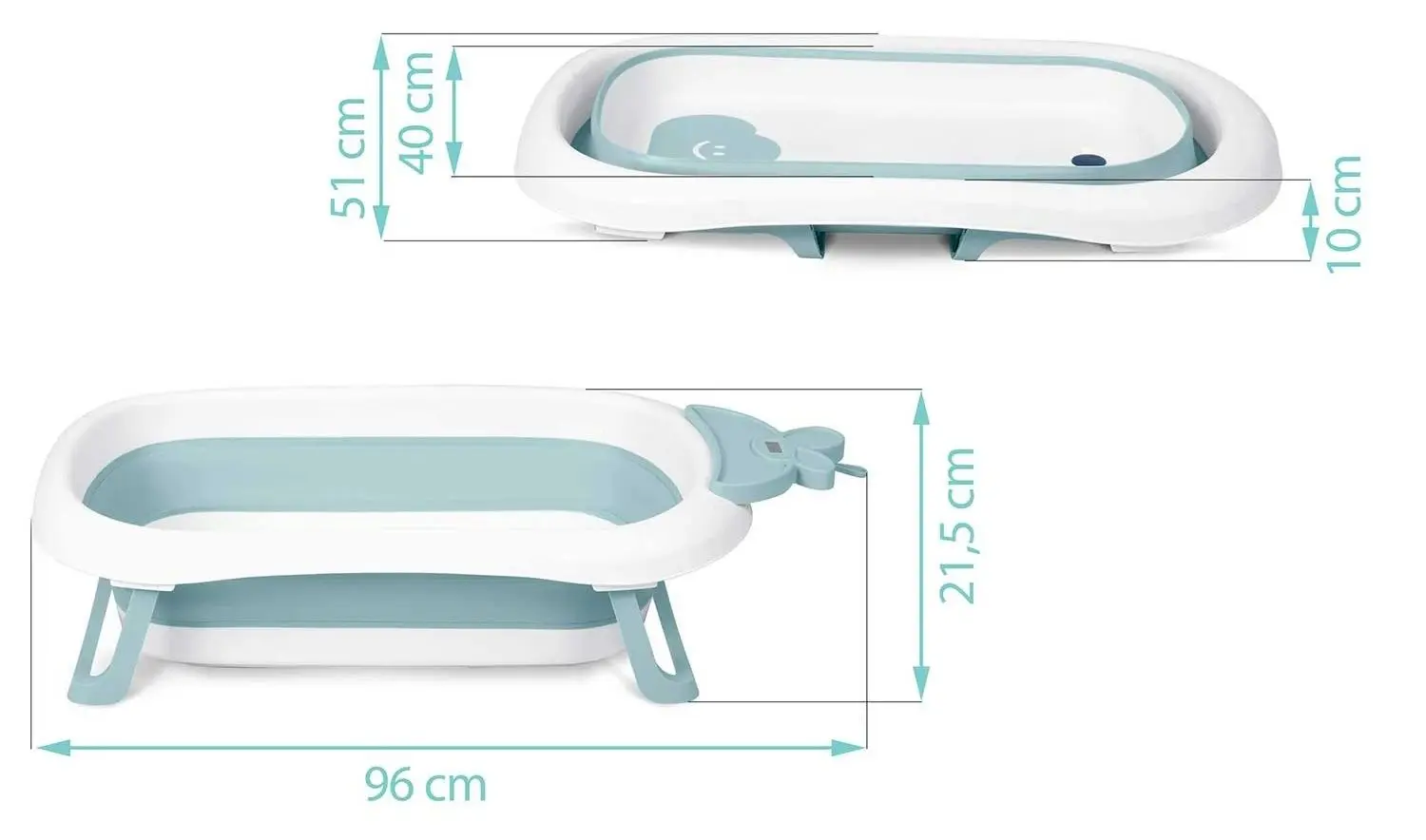 Ванночка с вкладышем Ricokids RK-282 (White/Blue)