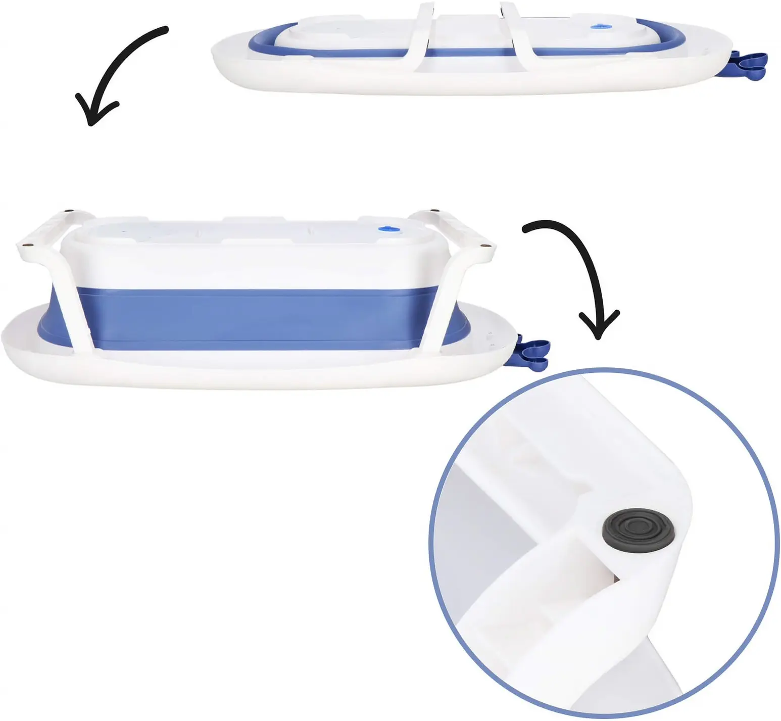 Складная ванночка Springos Crown SB0058 (White/Blue) - 4