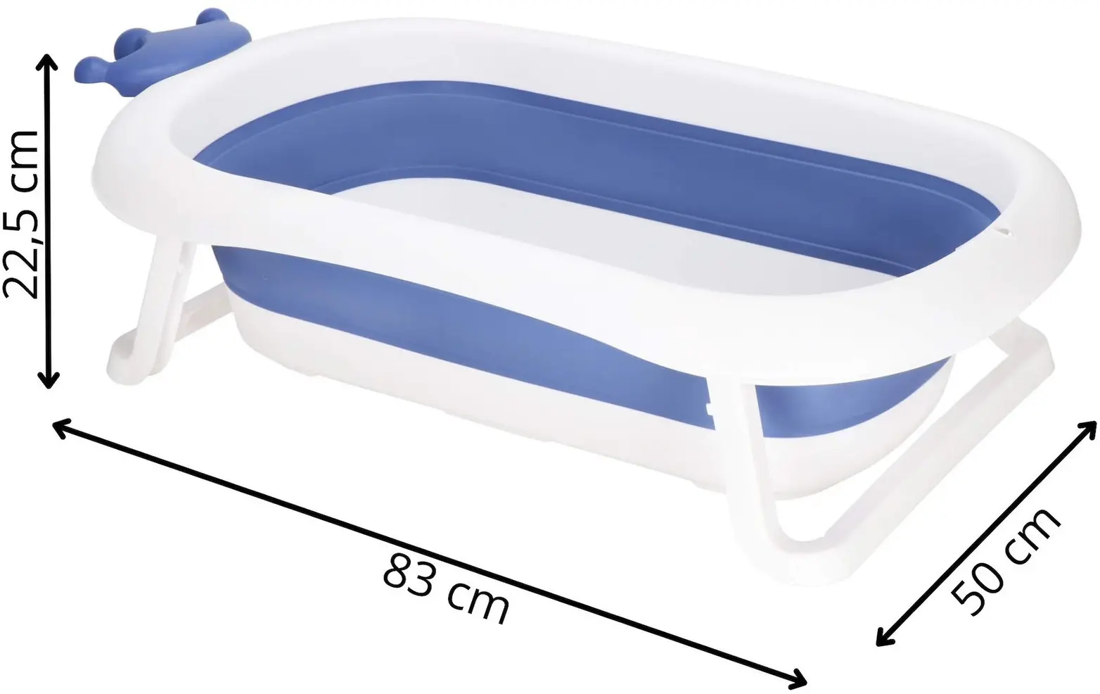 Складная ванночка Springos Crown SB0058 (White/Blue) - 8