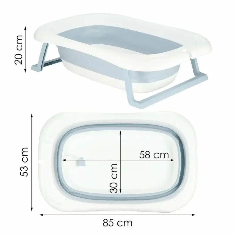 Cadita pliabila Springos HA5113 (White/Blue) - 9