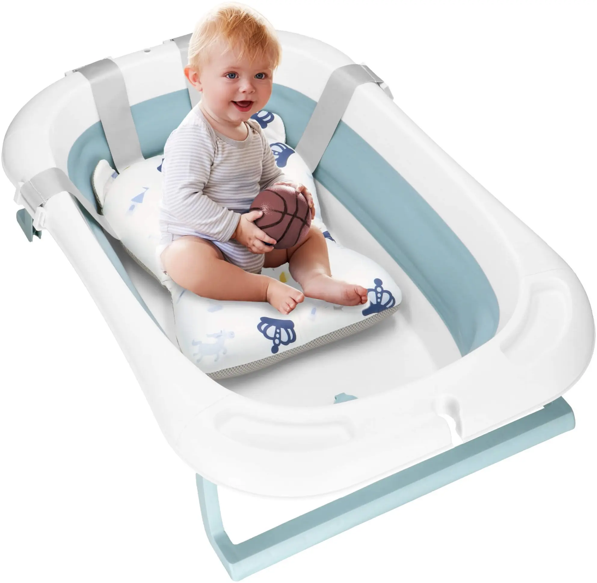Складная ванночка Springos Tinnio SB0063 (White/Blue) - 3