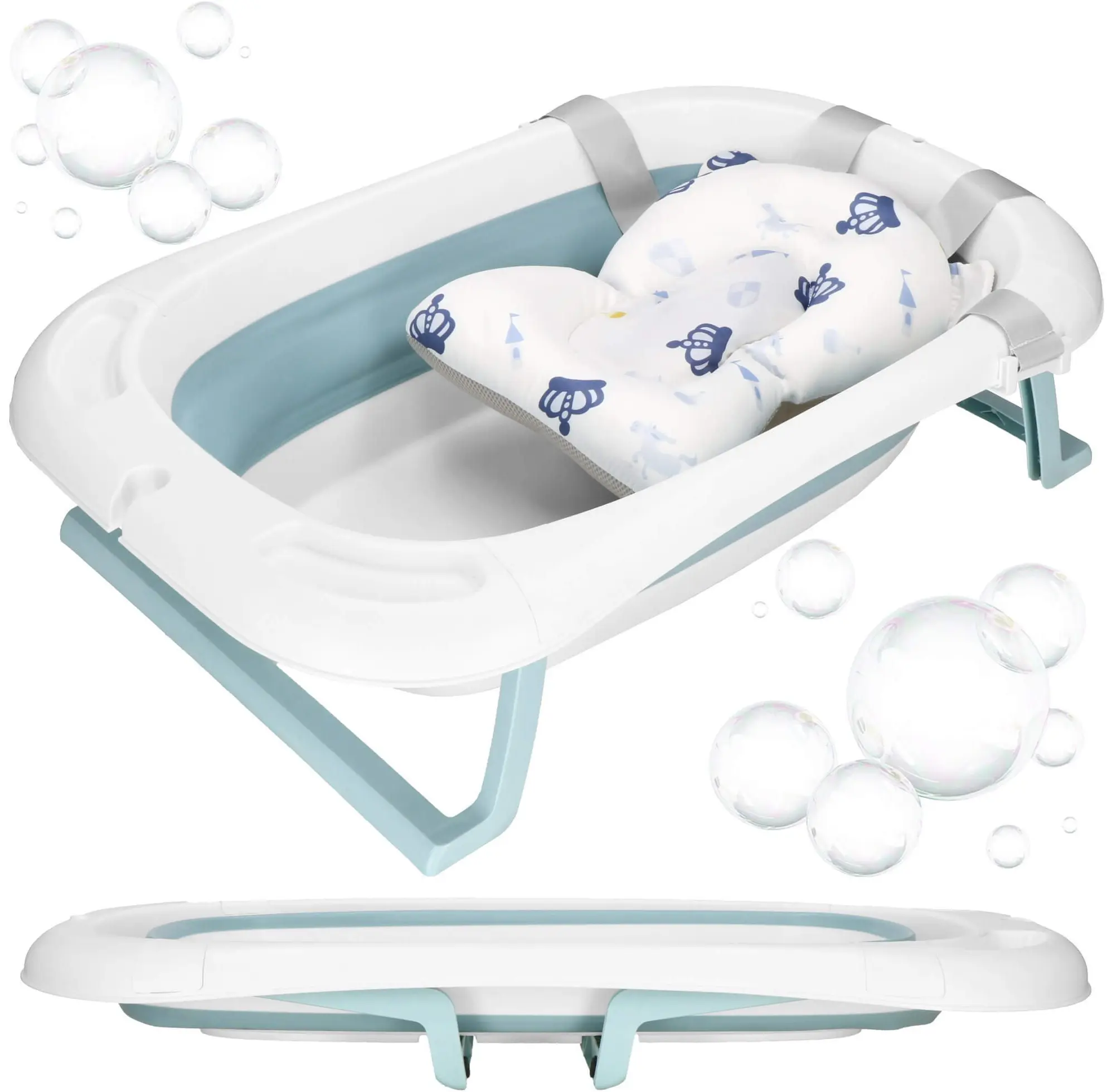 Складная ванночка Springos Tinnio SB0063 (White/Blue) - 5