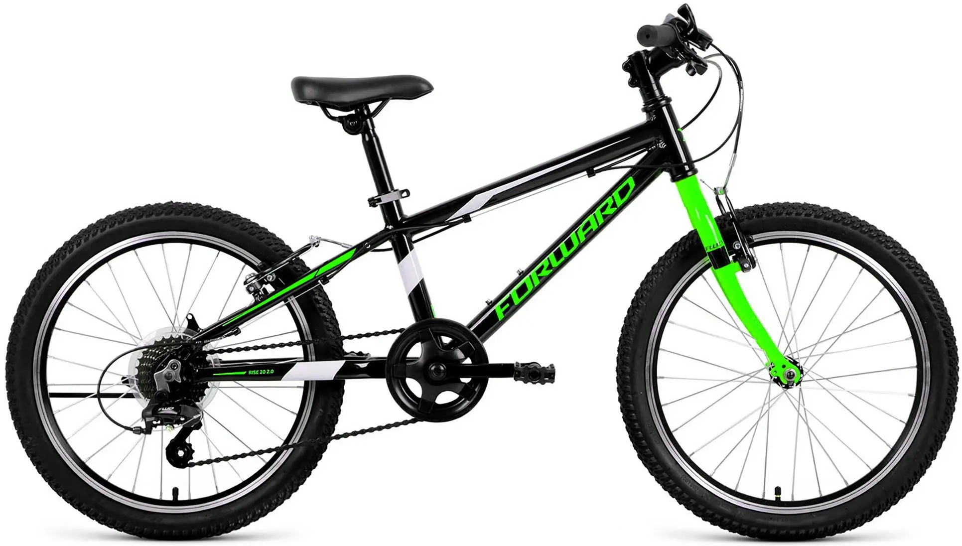 Велосипед Forward Rise 20 2.0 (Black/Bright Green)