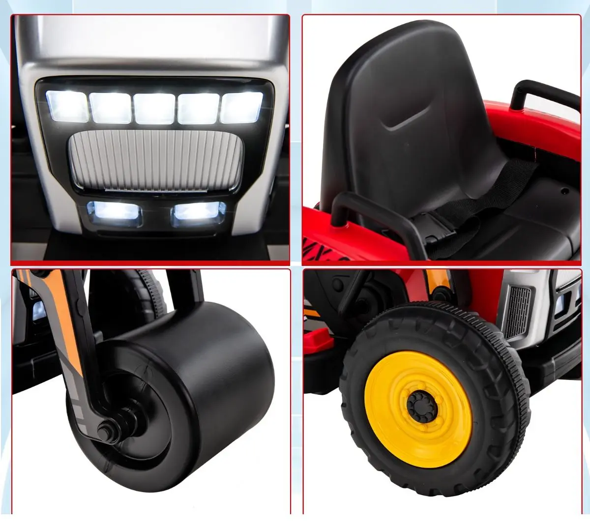 Дорожный каток электрический Costway TQ10104DE-RE (Red) - 2