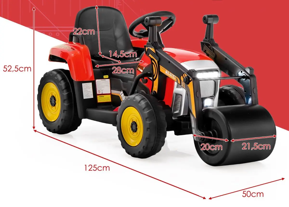 Дорожный каток электрический Costway TQ10104DE-RE (Red) - 4