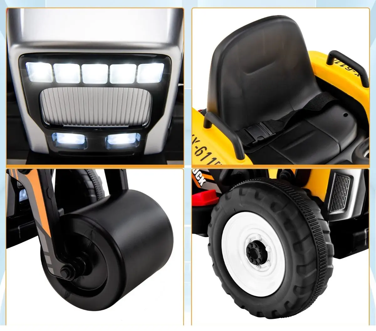 Tavalug de drum electric Costway TQ10104DE-YW (Yellow) - 2