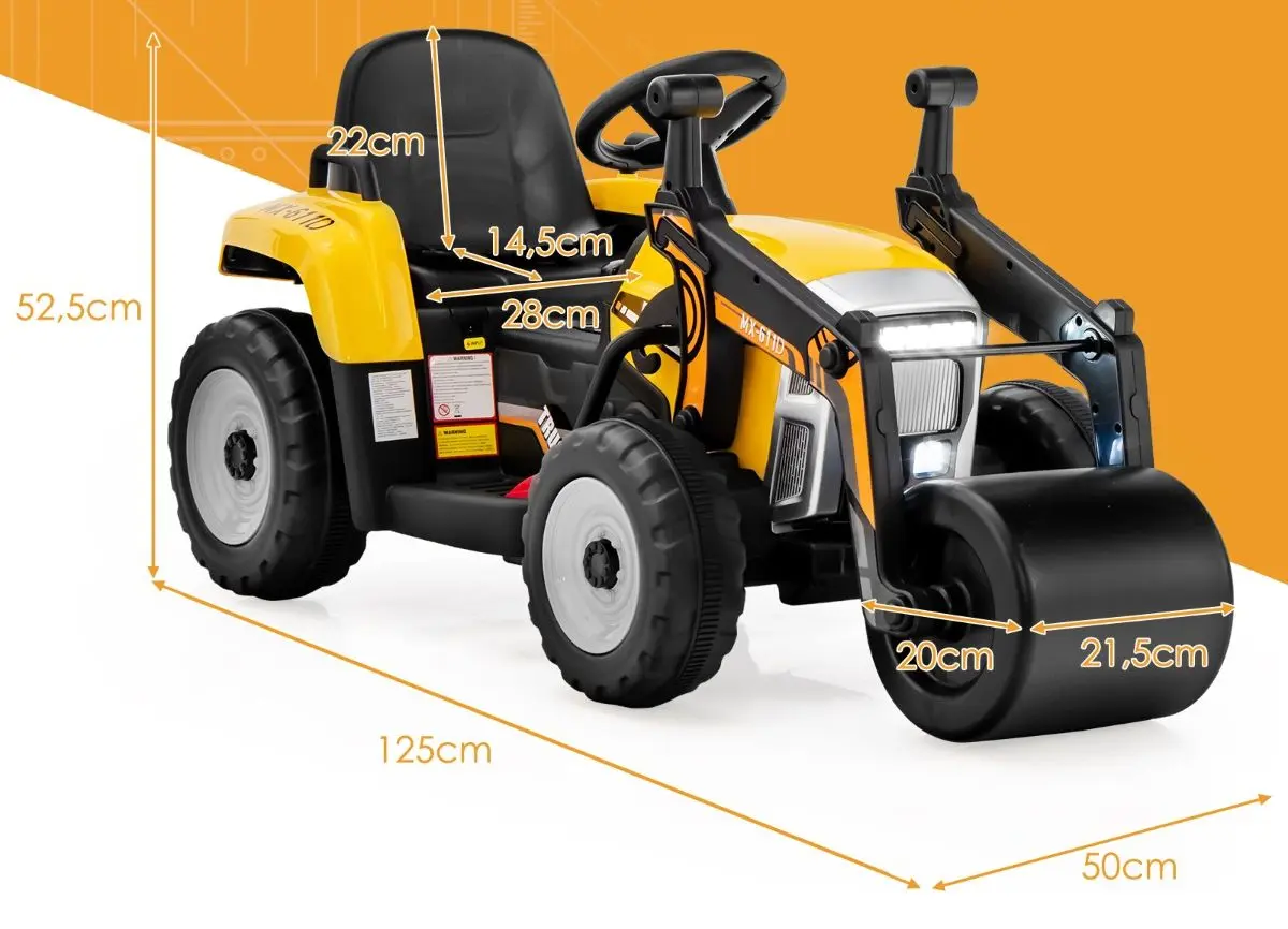 Tavalug de drum electric Costway TQ10104DE-YW (Yellow) - 4