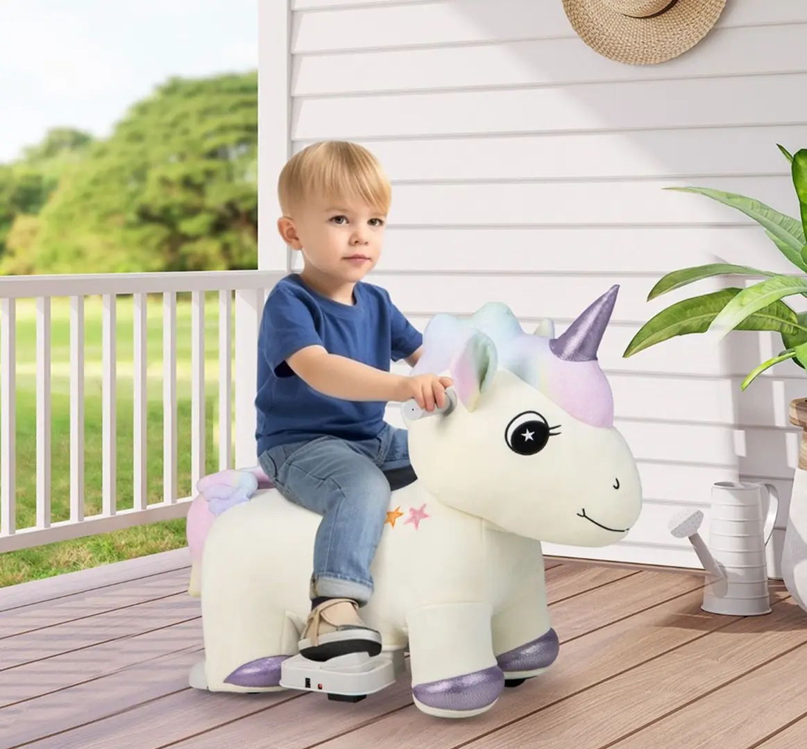 Masinuta electrica Costway TQ10127DE-BE (Beige/Purple)