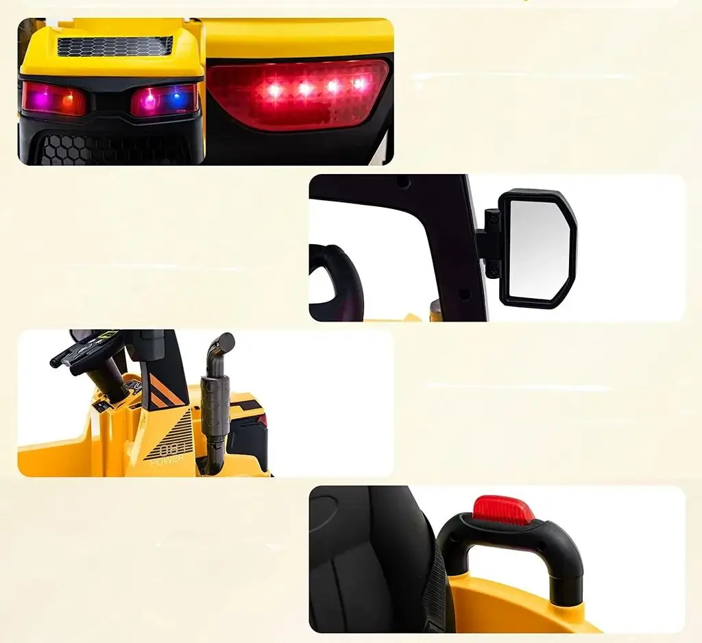 Camion electric de gunoi Costway TQ10134DE-YW (Yellow) - 5