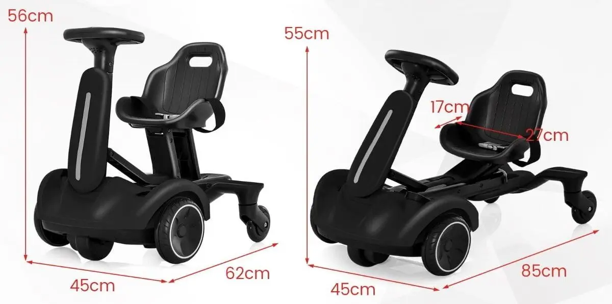 Kart electric Costway TQ10177DE-DK (Black) - 3