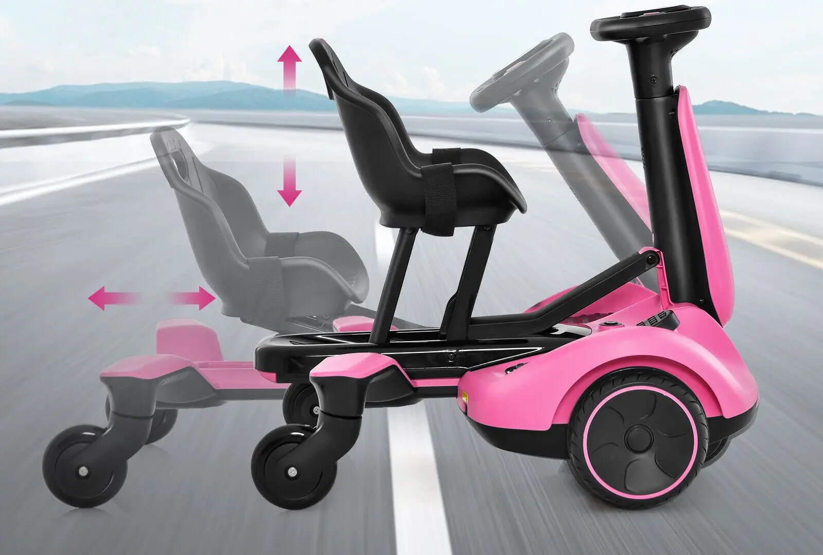 Kart electric Costway TQ10177DE-PI (Pink) - 4