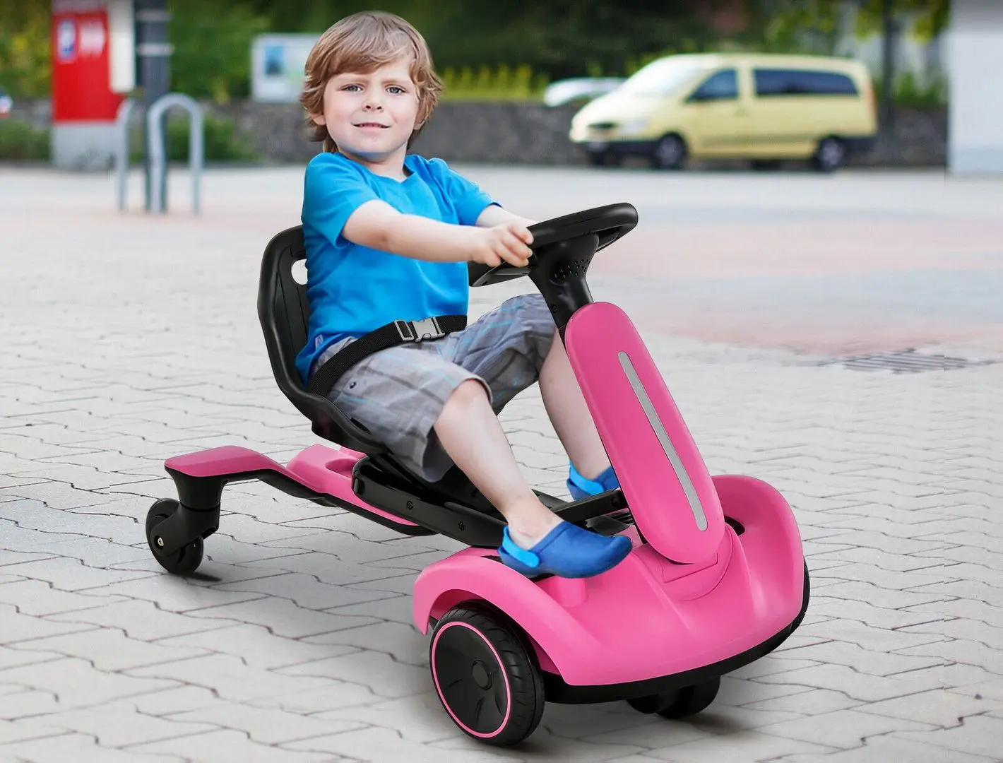 Kart electric Costway TQ10177DE-PI (Pink) - 6