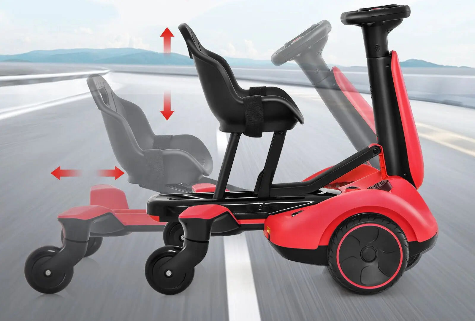 Kart electric Costway TQ10177DE-RE (Red) - 4