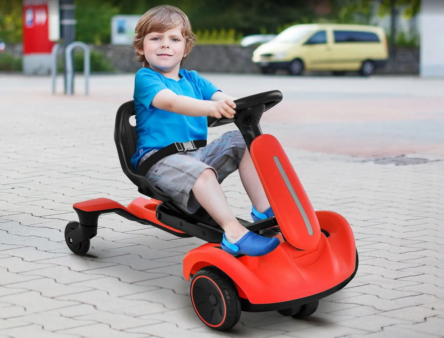 Kart electric Costway TQ10177DE-RE (Red) - 6