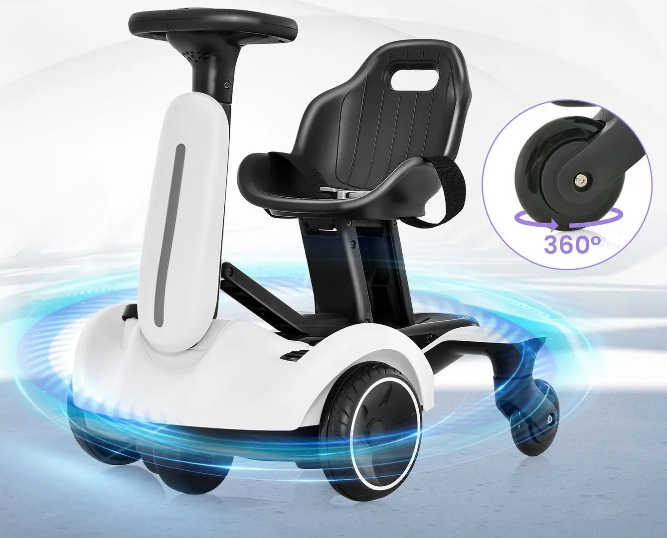 Kart electric Costway TQ10177DE-WH (White) - 5