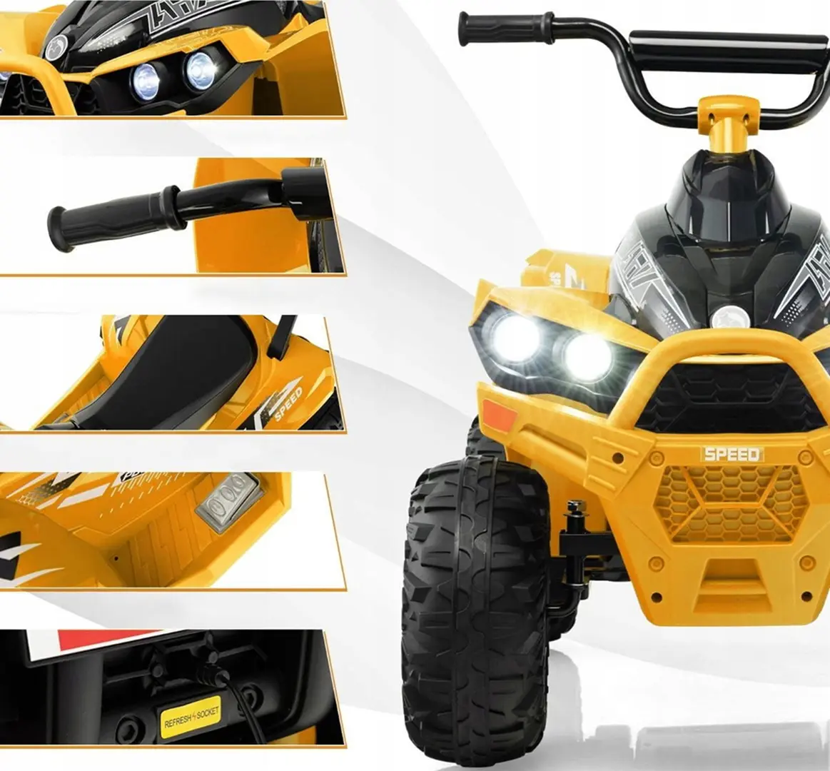 ATV electric Costway TQ10122DE-YW (Yellow/Black)