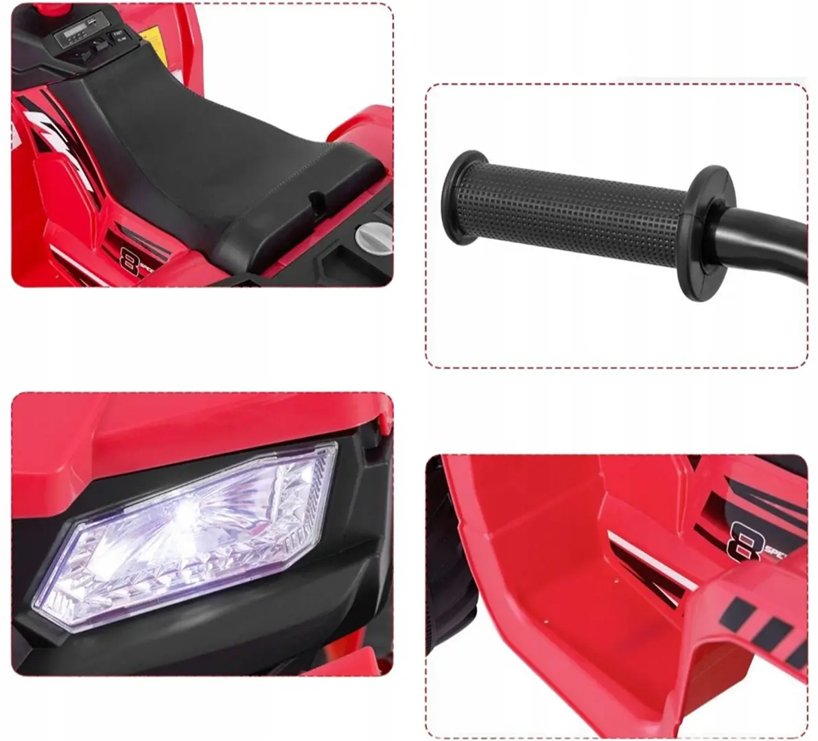 Электроквадроцикл Costway TQ10248DE-RE (Red/Black)