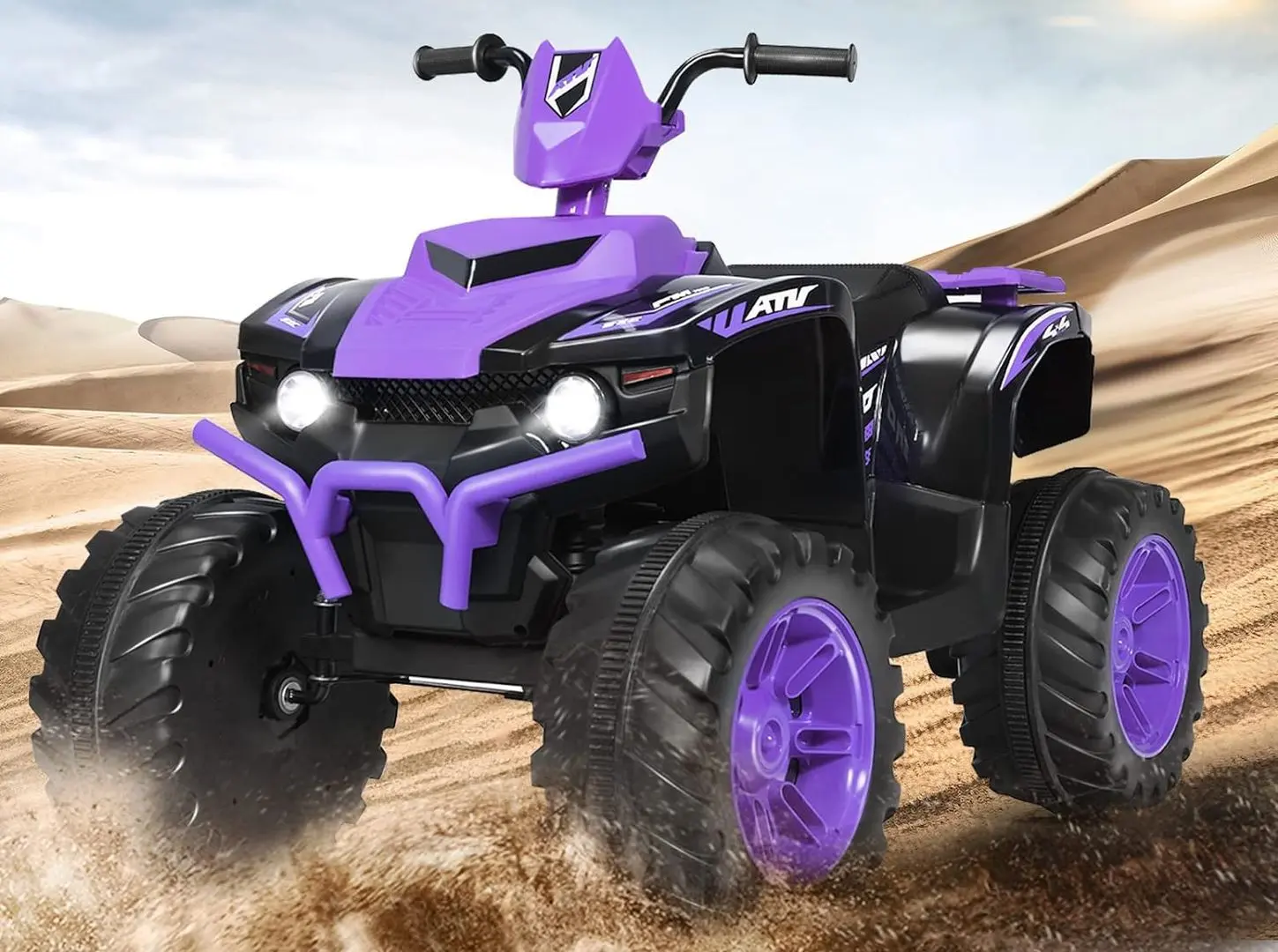 Электроквадроцикл Costway TY327798DE-ZS (Purple) - 6