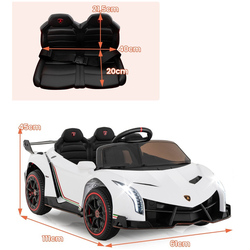 Masinuta electrica Costway TQ10175DE-BS (White/Black) Thumb