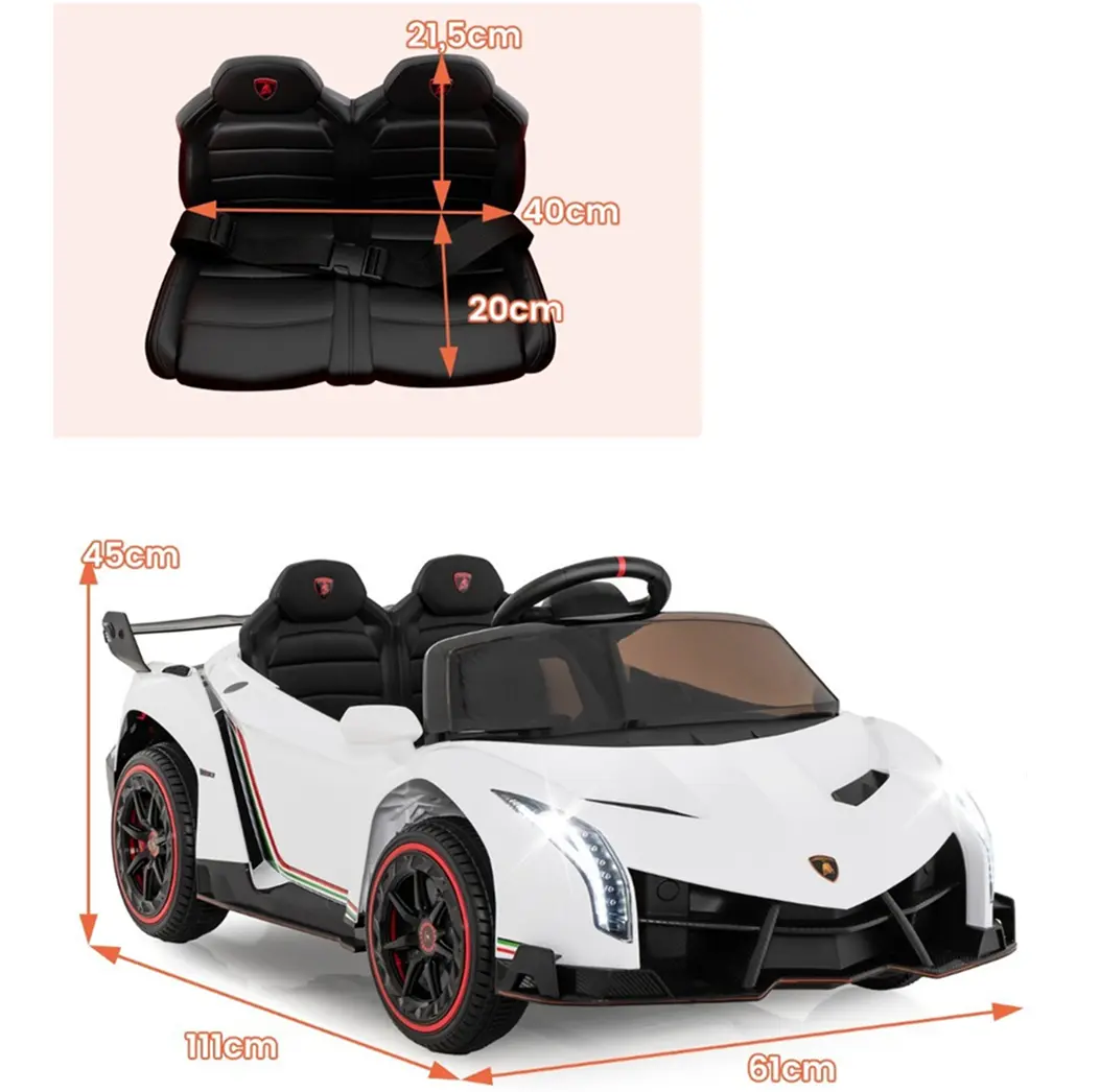 Masinuta electrica Costway TQ10175DE-BS (White/Black)