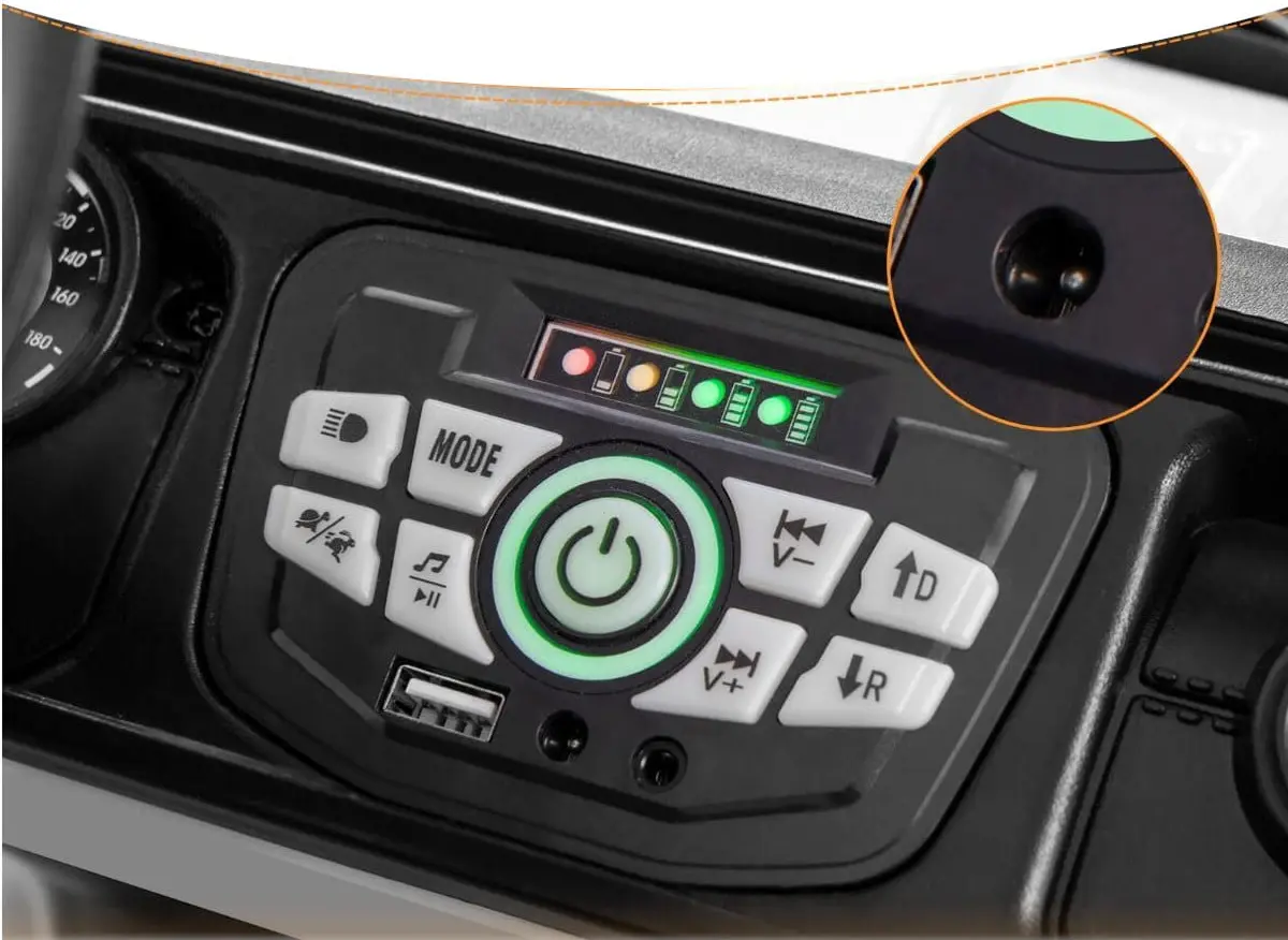 Masinuta electrica Costway TQ10223DE-WH (White/Black)