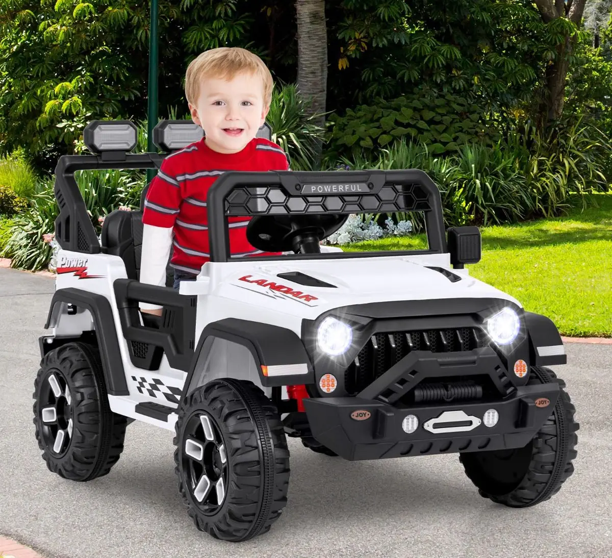 Masinuta electrica Costway TQ10223DE-WH (White/Black)