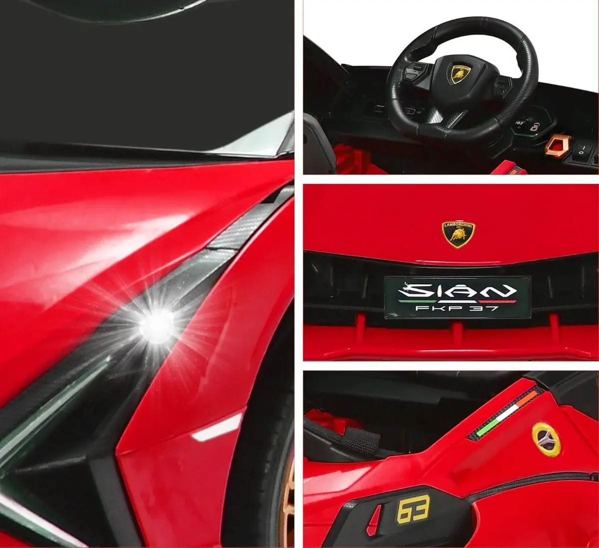 Masinuta electrica Costway TQ10226DE-RE (Red/Black)