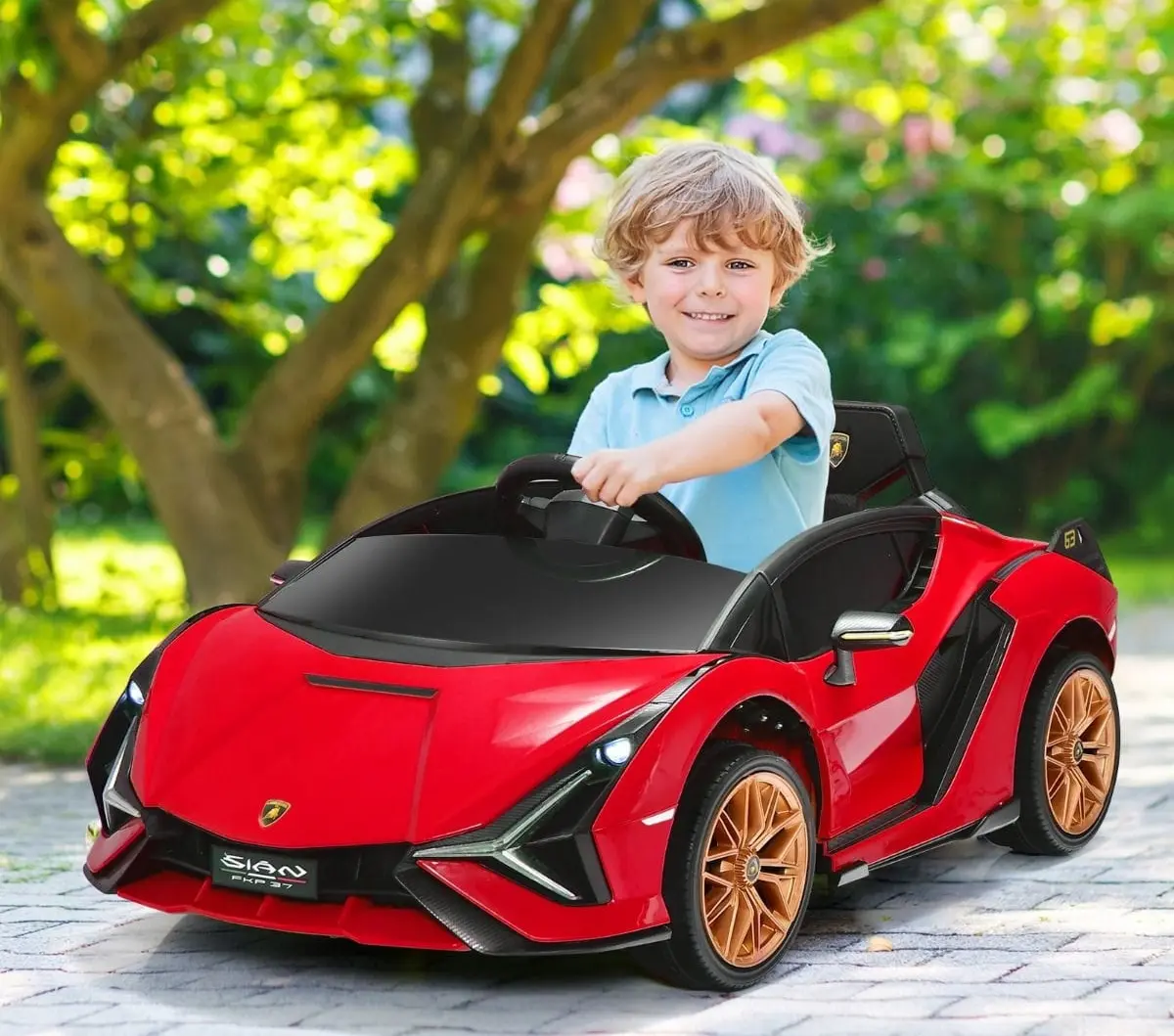 Masinuta electrica Costway TQ10226DE-RE (Red/Black)