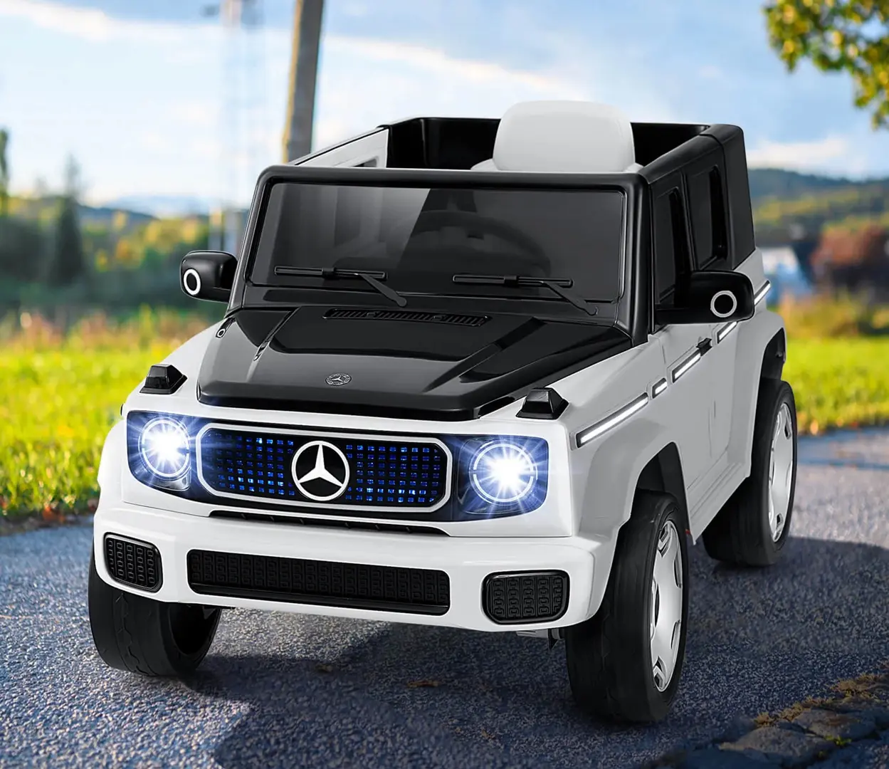 Masinuta electrica Costway TQ10228DE-WH (White/Black)