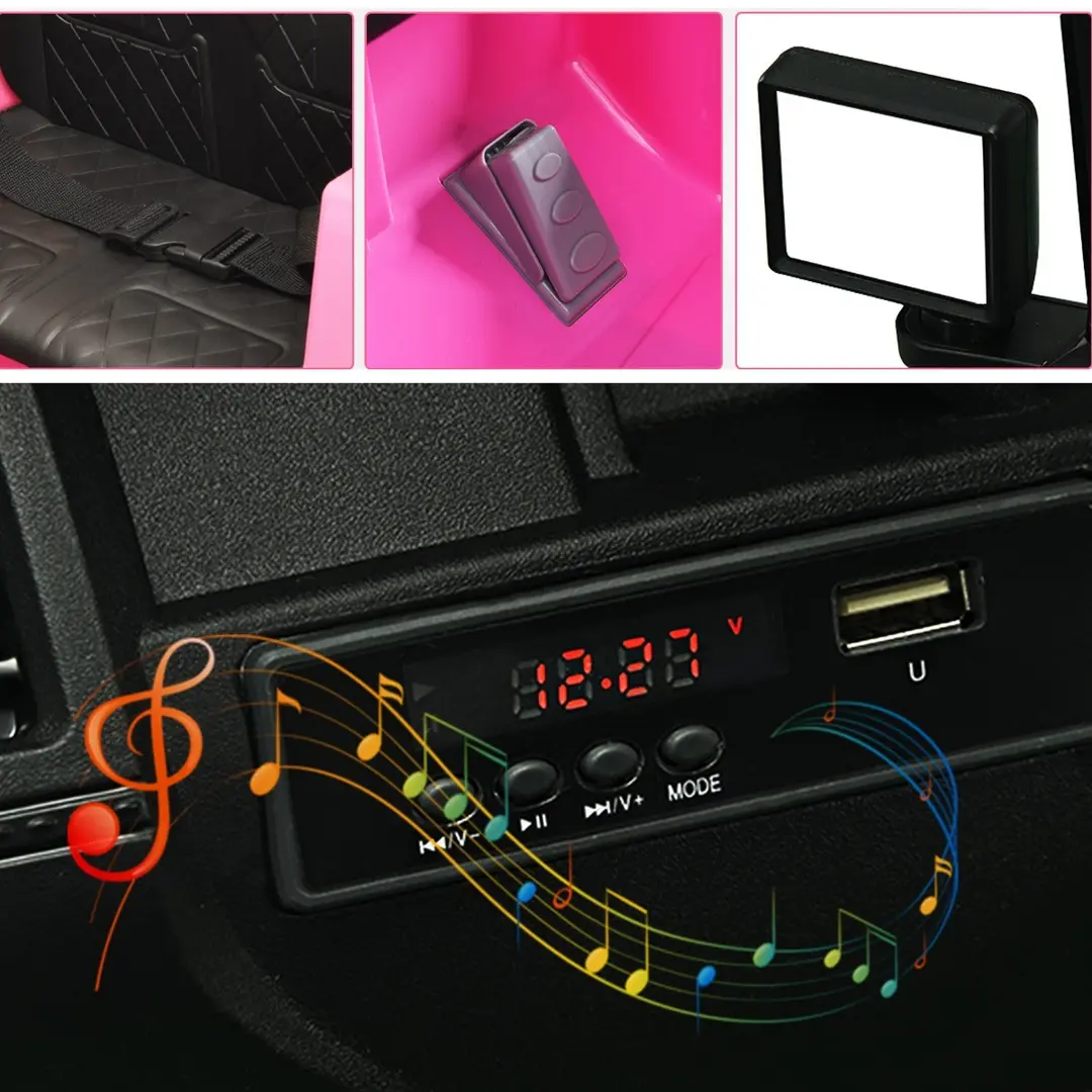 Masinuta electrica Costway TQ10268DE-PI (Pink/Black)