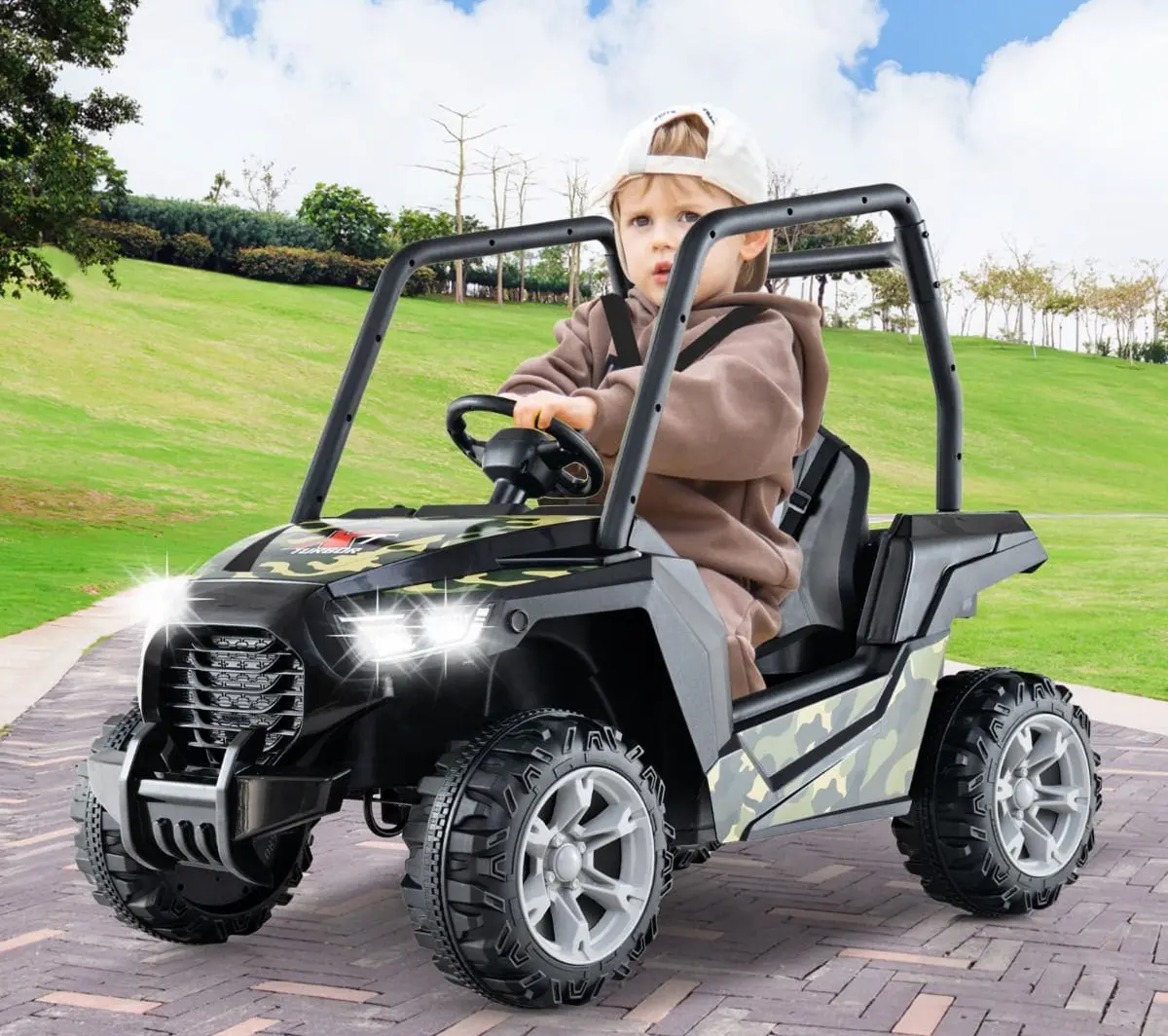 Masinuta electrica Costway TQ10294DE-GN (Camouflage)