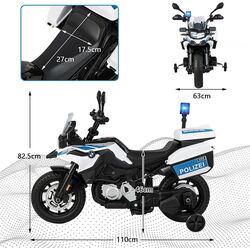 Motocicleta electrica Costway TQ10126DE-WH (White/Blue) Thumb