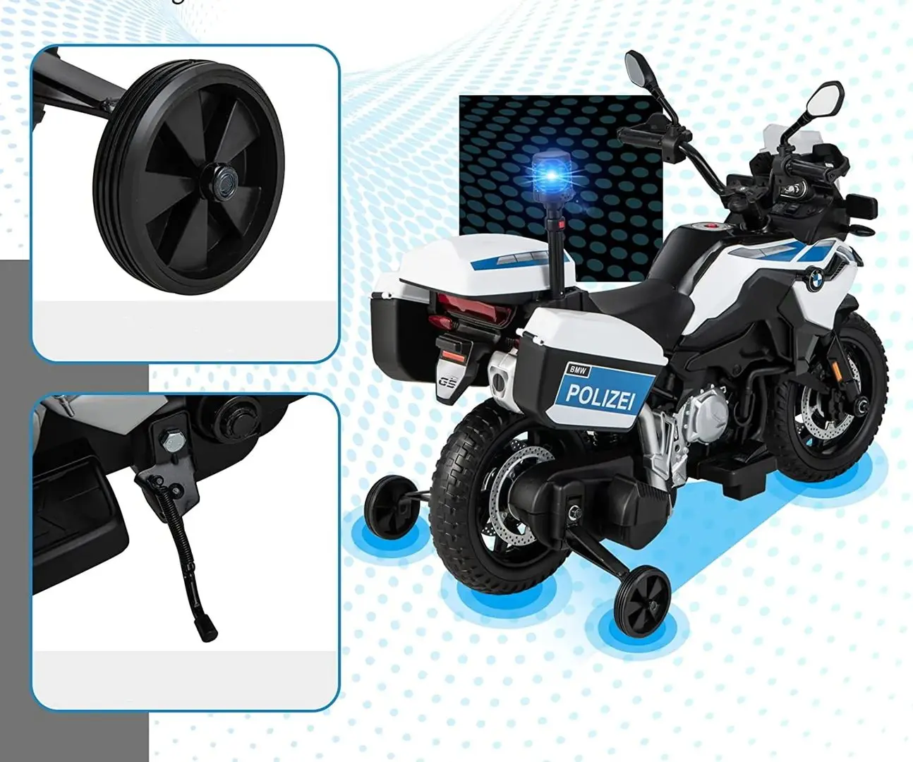 Motocicleta electrica Costway TQ10126DE-WH (White/Blue) - 4