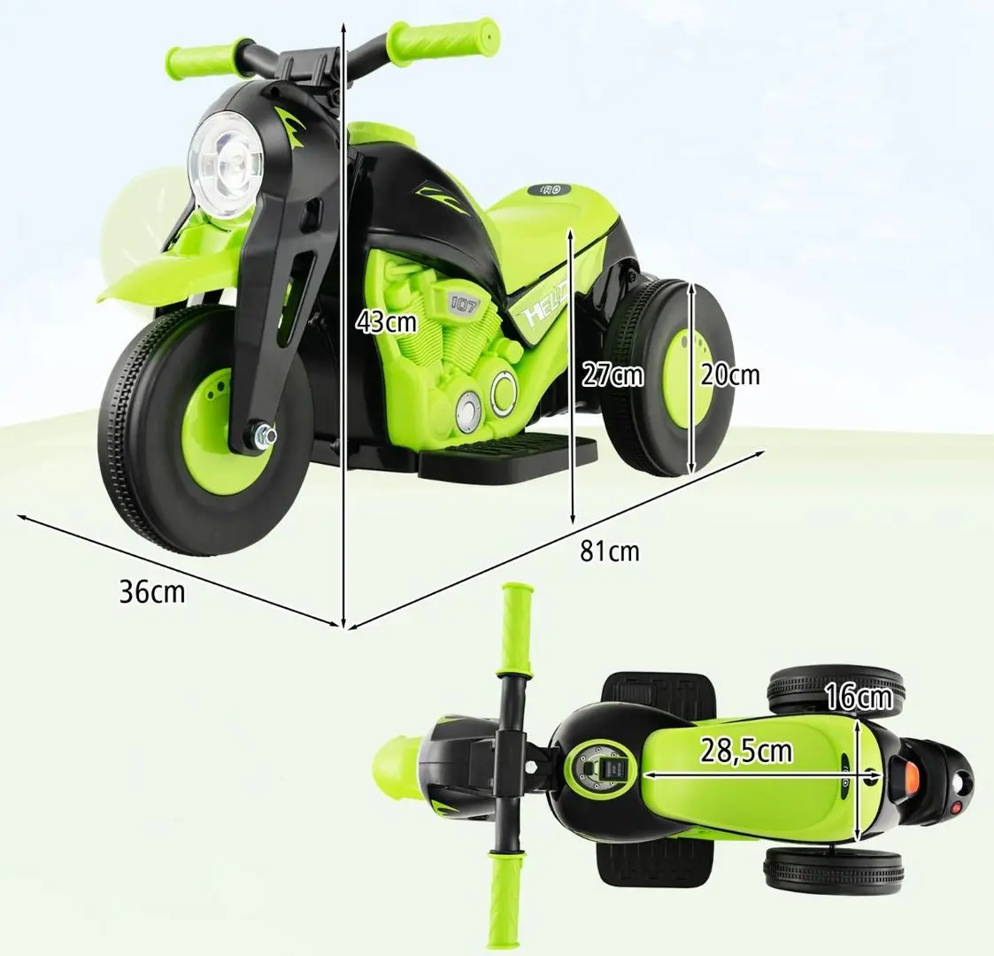 Motocicleta electrica Costway TQ10165DE-GN (Green)