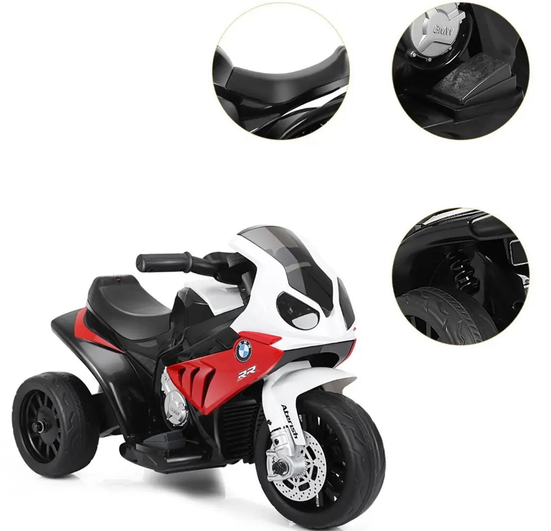 Motocicleta electrica Costway TQ10231DE-RE (Red/White/Black)